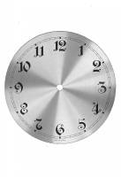 Dials & Related - Metal Dials - Timesaver - 175mm (6-7/8") Silver Finished Aluminum Arabic Box Clock Dial