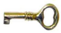 Case Parts - Doors & Parts (Locks, Keys, Latches, Etc.) - 1-7/16" Door Lock Key - Brass