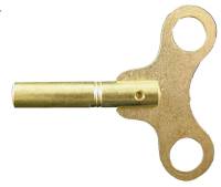 Clock Keys, Winders, Cranks & Related - Single End Standard Wing Keys - #0 Brass Single End Key - 2.25mm