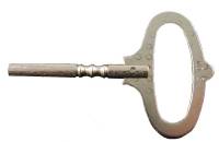 Clock Keys, Winders, Cranks & Related - Single End French Clock Keys - #14 (5.75mm) Nickeled French Clock Key