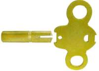Clock Keys, Winders, Cranks & Related - Double End Keys - Brass Key Wing With #3 (3.00mm) Large End for Double End Key