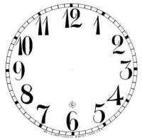 Paper Dials - Paper Dials - With trademarks - SHIPLEY-12 - 4-1/2" Gilbert Arabic Ivory Paper Dial