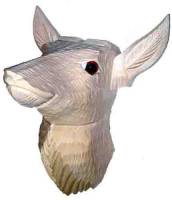 3" Wood Deer Head