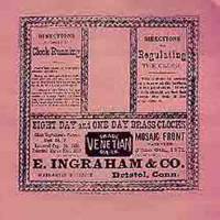 E. Ingraham Clock Company Paper Label