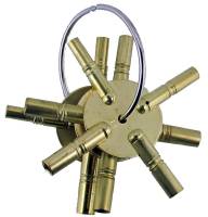 Brass 4-Prong 3-Piece Key Assortment American Sizes
