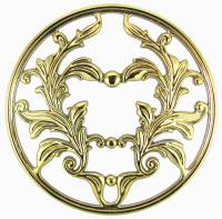 5-7/16" Cast Metal Brass Finish Dial Mask