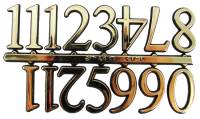 Numeral Sets, Minute  & Hour Markers, Bar & Dot Sets - Arabic Numeral Sets - VO-12 - 3/4" Gold Plastic Arabic Numerals