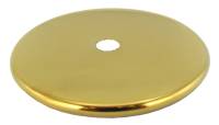 Clock Repair & Replacement Parts - Weights, Weight Shells & Components - Low Profile Rounded Polished Brass Finished End Caps Fit 38mm Weight Shells