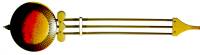 Pendulum Assemblies, Rods, Bobs, Etc. - Pendulums Bobs & Rods Assemblies-Complete - Grid Quartz Pendulum  2-7/8" x 11-7/8"
